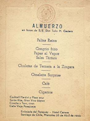 Menú a Tulio M.Cestero