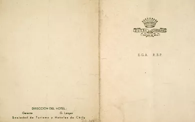 Menú Hotel Carrera