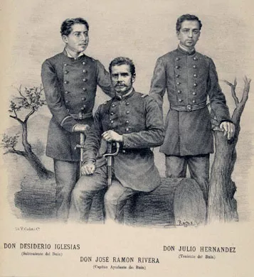 Retratos de Desiderio Iglesias,José Ramóm Rivera,Julio Hernández-Regimiento Buin