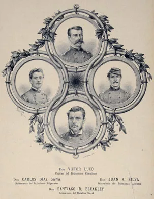 Retratos de Víctor Luco,Carlos Díaz,Jaime Silva y Santiago R. Bleakley