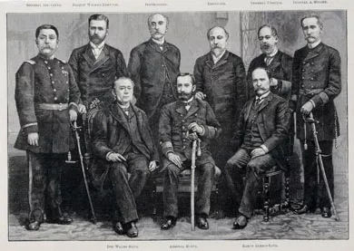 Members of the Provisional Government at Iquique.Miembros del Gobierno Provisional en Iquique.