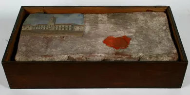 Ladrillo del cabildo de Buenos Aires a la ciudada de Santiago de Chile, 1956
