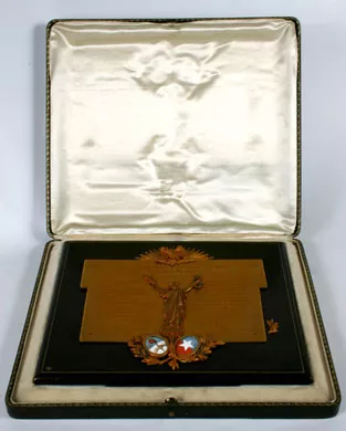 Placa conmemorativa al Presidente Pedro Montt de Instituciones Argentinas