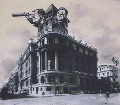 Don Arturo Alessandri Palma en el edificio del Club de La Unión