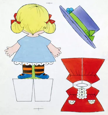 Muñeca de Vestir y Colorear por Delante