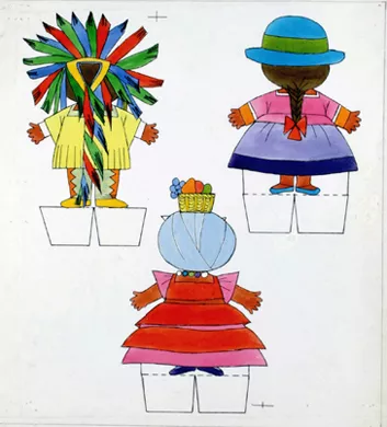 Vestimentas Típicas / Vestir, Colorear