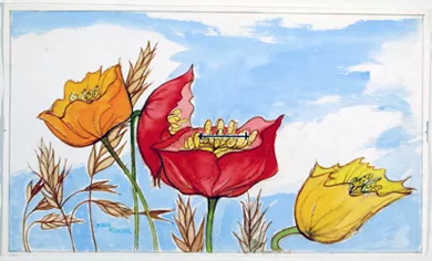 Mariposas en flores