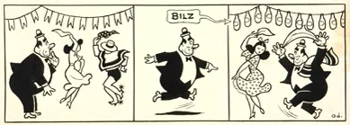 Caricatura publicidad bebida Bilz