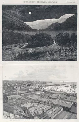The South American war - Chilean cavalry crossing the pass of Uspallata.