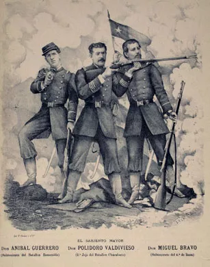 Retratos de Polidoro Valdivieso,Aníbal Guerrero y Miguel Bravo