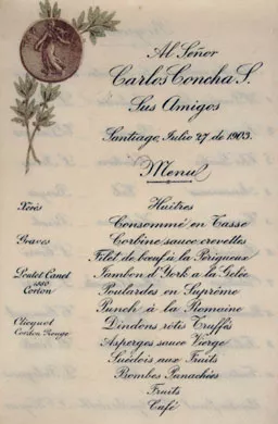 Menú a Carlos Concha S.