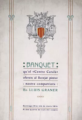 Menú banquete a Lluis Graner