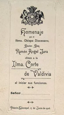 Menú a la Ilma. Corte de Valdivia