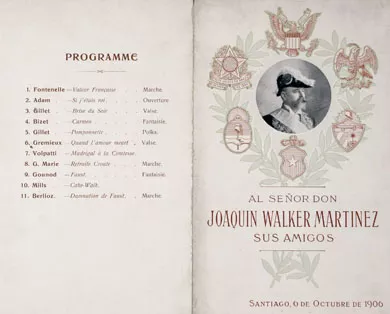 Menú a Joaquín Walker Martínez