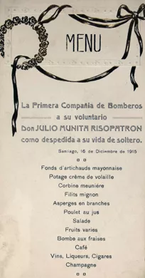 Menú a Julio Munita Risopatrón