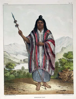 Araucanian Chief. Jefe Araucano