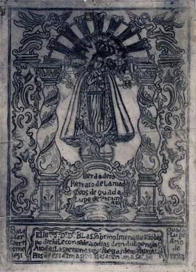 Verdadero retrato de la Madre de Dios Guadalupe de Pumacallo.