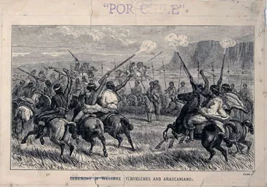 Ceremony of Welcome Tehuelches and Araucanians.Ceremonia de bienvenida de Tehuelches y Araucanos.