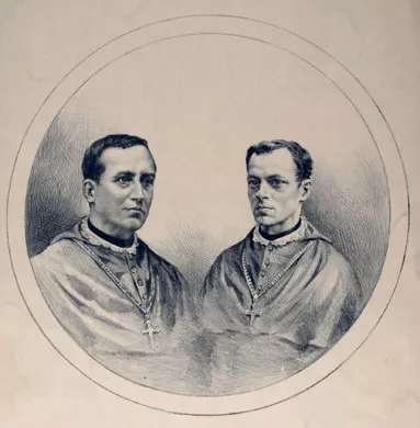 Retrato del Padre Florencio Fontecilla y del padre Ruperto Marchant