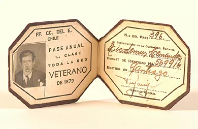 Pase anual de tren, veterano de 1879. Nicodemus Hernández
