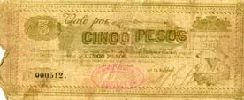 Vale por Cinco pesos