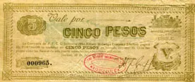 Vale por Cinco pesos