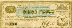 Vale por Cinco Pesos