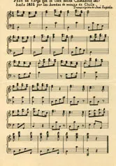 Partitura de Paso de Carga que se tocó  desde Chacabuco
