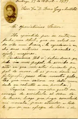 Carta de Doña Silvia G. DE Baccanni a su amigo Don Daniel Barros Grez