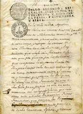 Escritura otorgada por la Superior Junta de Temporalidades