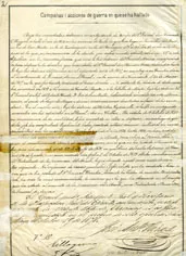 Oficio firmado por José Ignacio Zenteno al Director Supremo del  ascenso a Sargento  Mayor