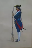Soldado del Batallón Fijo de Concepción del siglo XVIII