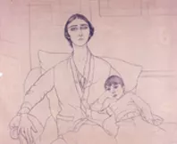 Ximena Morla de Subercaseaux y su hijo Gonzalo