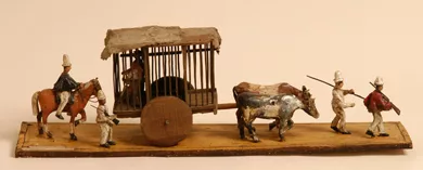 Maqueta de carreta de prisioneros