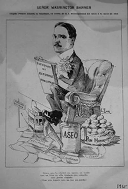 Retrato de Washington Bannen, primer Alcalde de Santiago