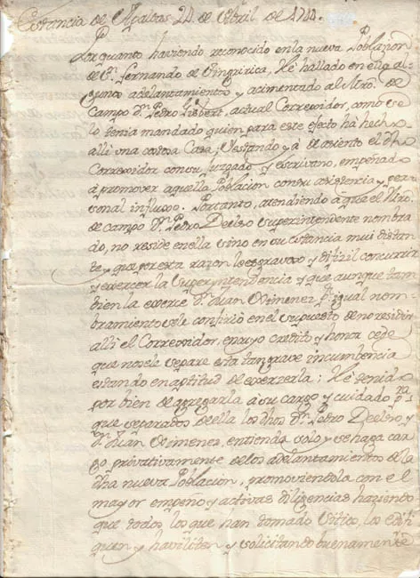 Nombramiento de la ciudad de San Fernando de Tinguiririca