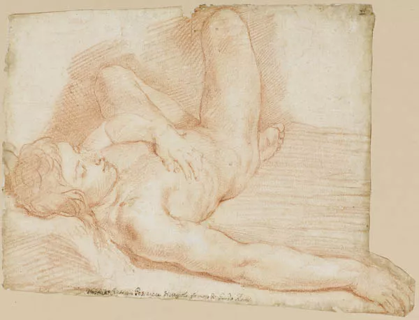 Estudio de un desnudo yacente