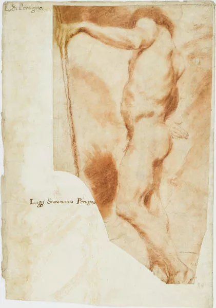 Desnudo masculino con bastón