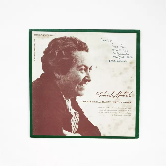 Gabriela Mistral reading her own poetry