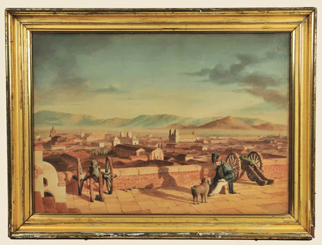 Vista de la Ciudad de Santiago tomada desde el Castillo de Hidalgo en el Cerro Santa Lucía
