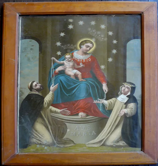 Virgen del Rosario Sto. Domingo y Sta. Catalina.