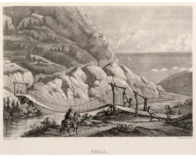 Chili Ancient Pont Suspendu sur le Quillota