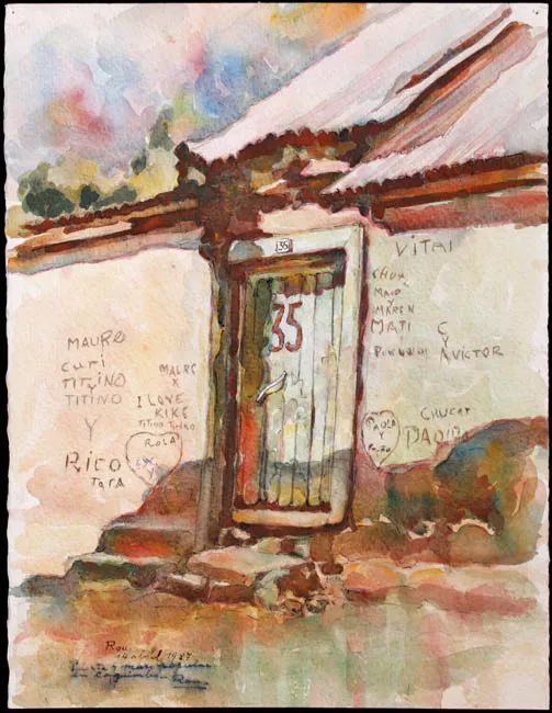 Puerta y muro