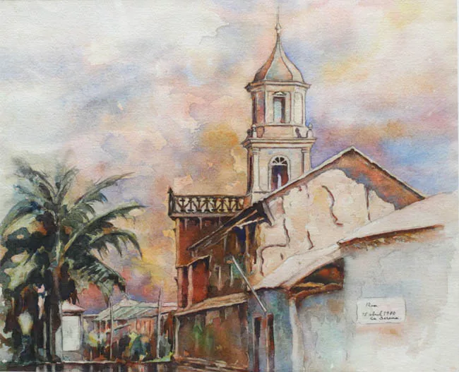 Vista posterior de Iglesia Santa Inés de La Serena