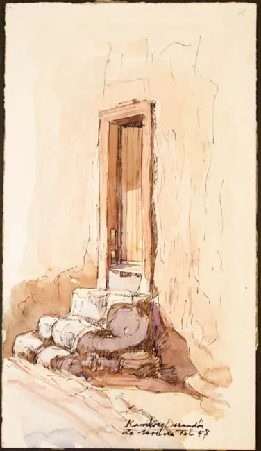 Antigua puerta de casa de La Serena 