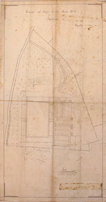 Planta arquitectónica del cuartel del regimiento de Artillería Arica N°2