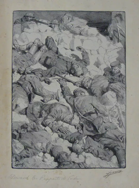 Delante de los parapetos de Verdún