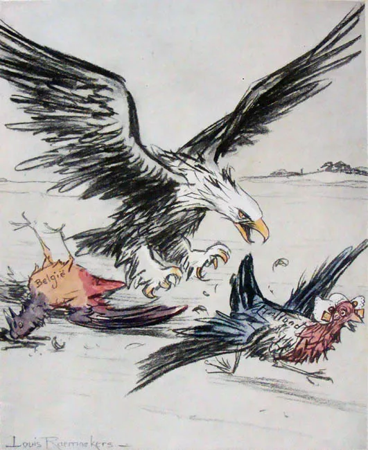 L`aigle et les poules