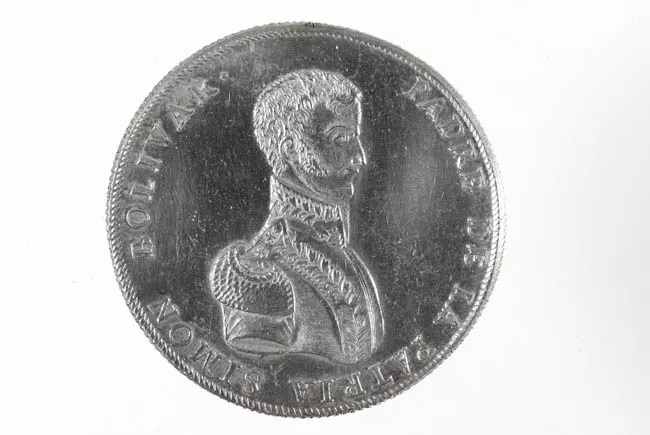 Medalla conmemorativa de la ciudad de Potosí a Simón Bolivar