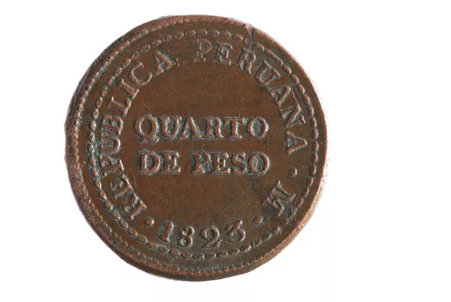 1 cuarto de peso de la República del Perú